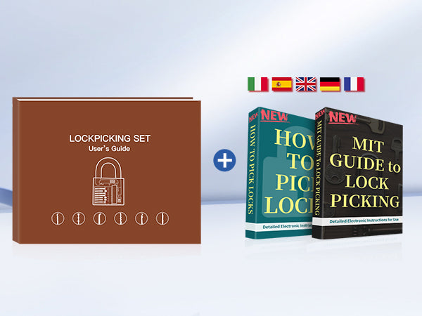 Pictured lock picking user guide and electronic instruction guides