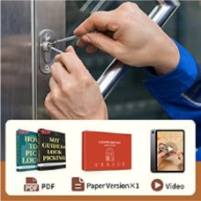 Printed guides, electronic reference materials and a video guide shown below a hands-on tool demonstration